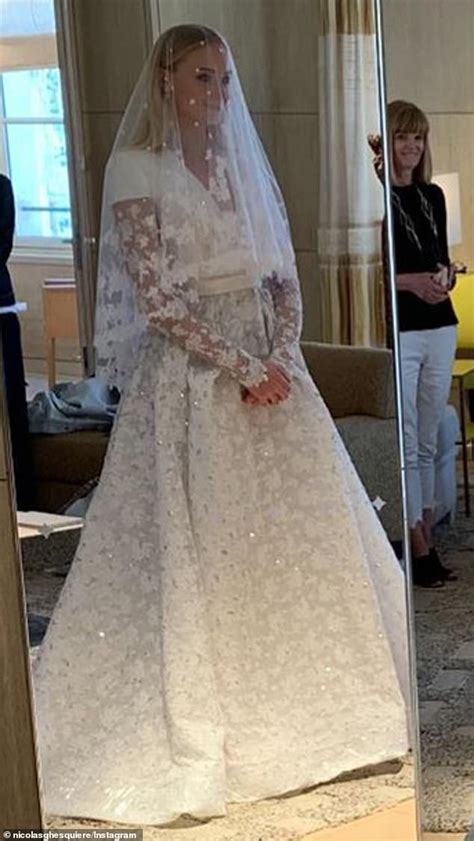 louis vuitton wedding dress|sophie turner wedding gown.